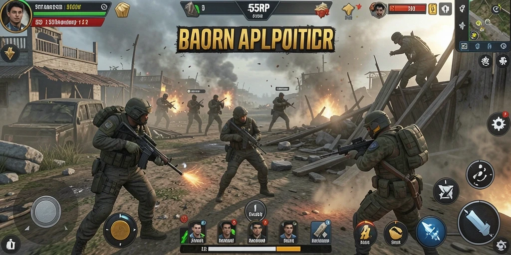 Screenshot gameplay dari 55RP menampilkan strategi pertempuran yang mendebarkan.