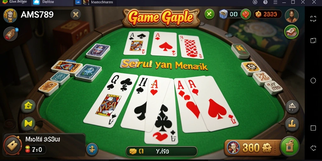 Screenshot gameplay Gaple yang seru dan mengasyikkan.