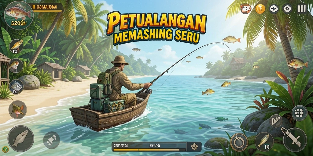 Gameplay seru dan menantang dari D200M saat memancing.