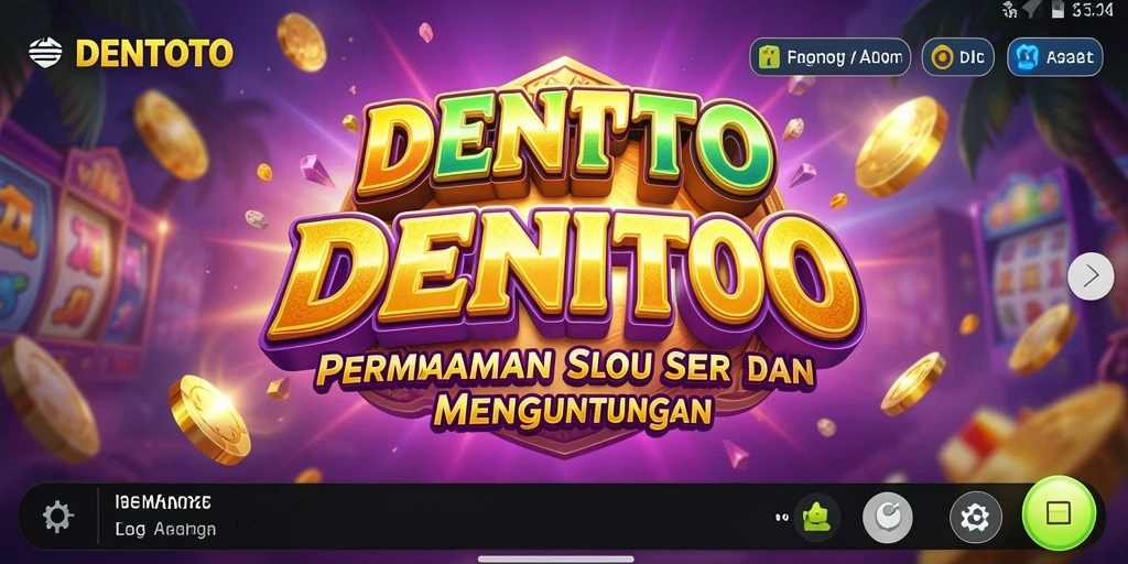 Screenshot menampilkan gameplay mendebarkan DENTOTO dengan kombinasi simbol Slot.