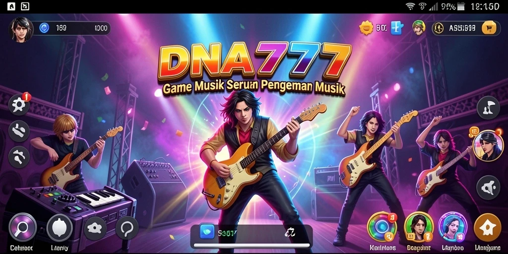 Tampilan gameplay DNA777 yang penuh warna dan seru.