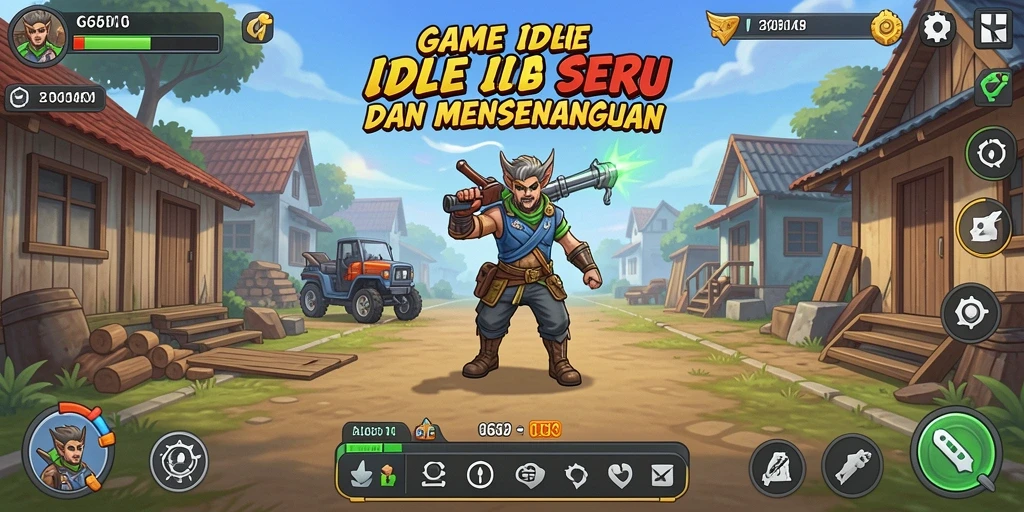 Tampilan gameplay G668 yang menarik dan penuh warna dalam mode Idle.