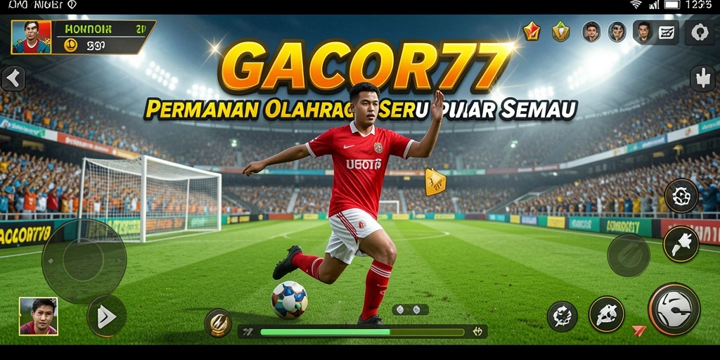 Tampilan screenshot GACOR77 yang menunjukkan aksi permainan olahraga yang seru.