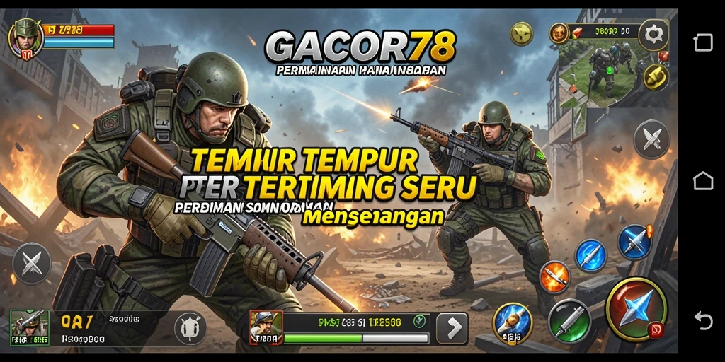 Tangkapan layar GACOR78 menunjukkan aksi seru dalam gameplay TPS.