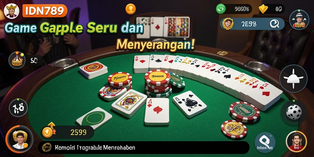 Tampilan gameplay Gaple yang menarik dan seru dari IDN789.