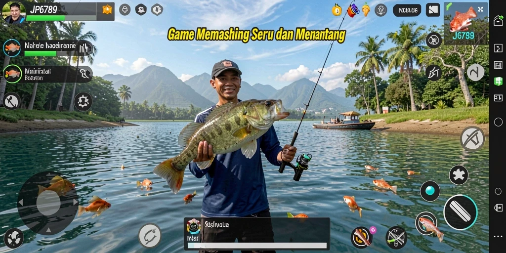 Tampilan menarik dari gameplay JP6789 dengan berbagai ikan yang menunggu untuk ditangkap.