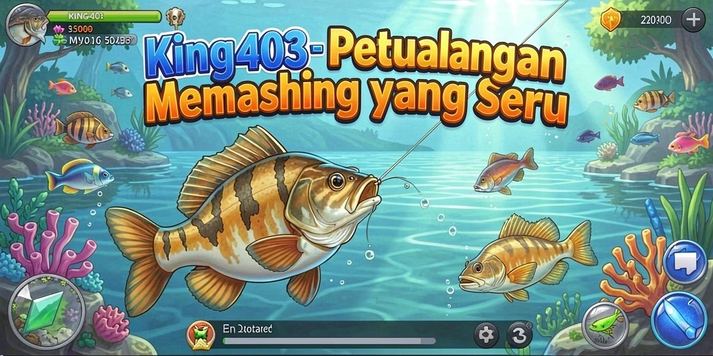 Screenshot KING403 menampilkan gameplay memancing yang seru dan mendebarkan.