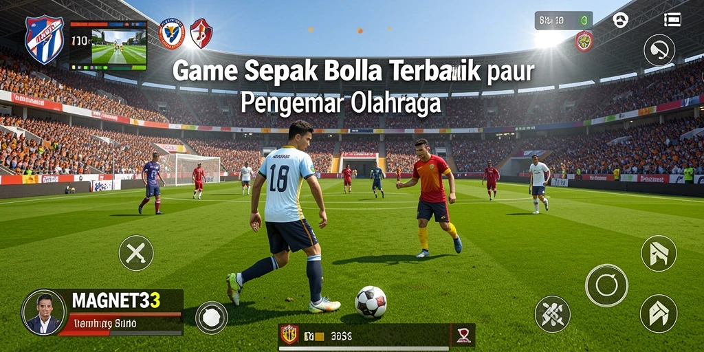 Tampilan aksi mendebarkan dalam permainan sepak bola MAGNET33.