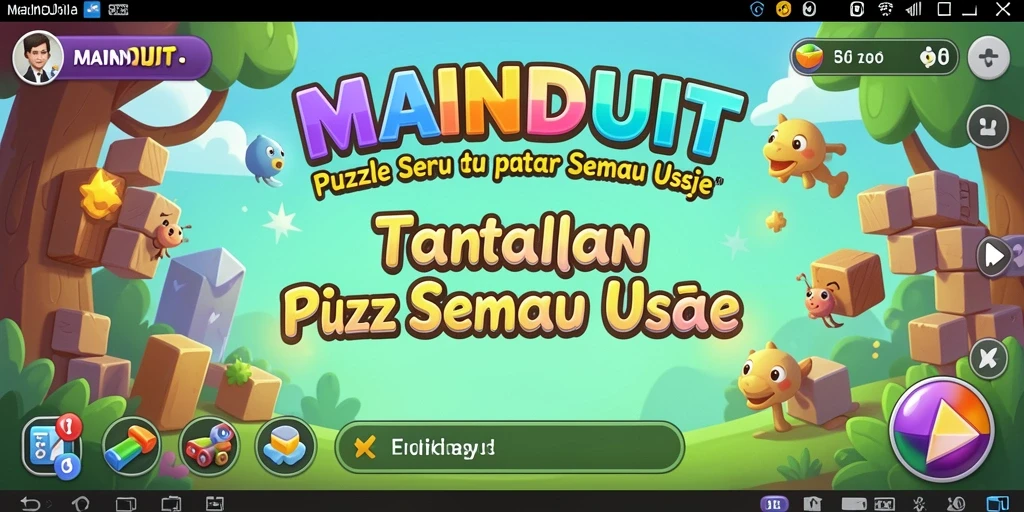 Screenshot gameplay MAINDUIT menunjukkan suasana teka-teki yang menarik.