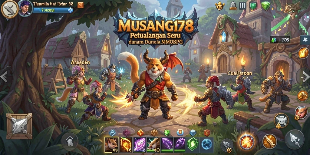Screenshot utama MUSANG178 menampilkan aksi seru dalam gameplay MMORPG.