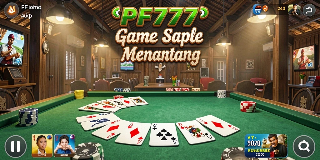 Screenshot gameplay PF777 menampilkan keseruan bermain Gaple.