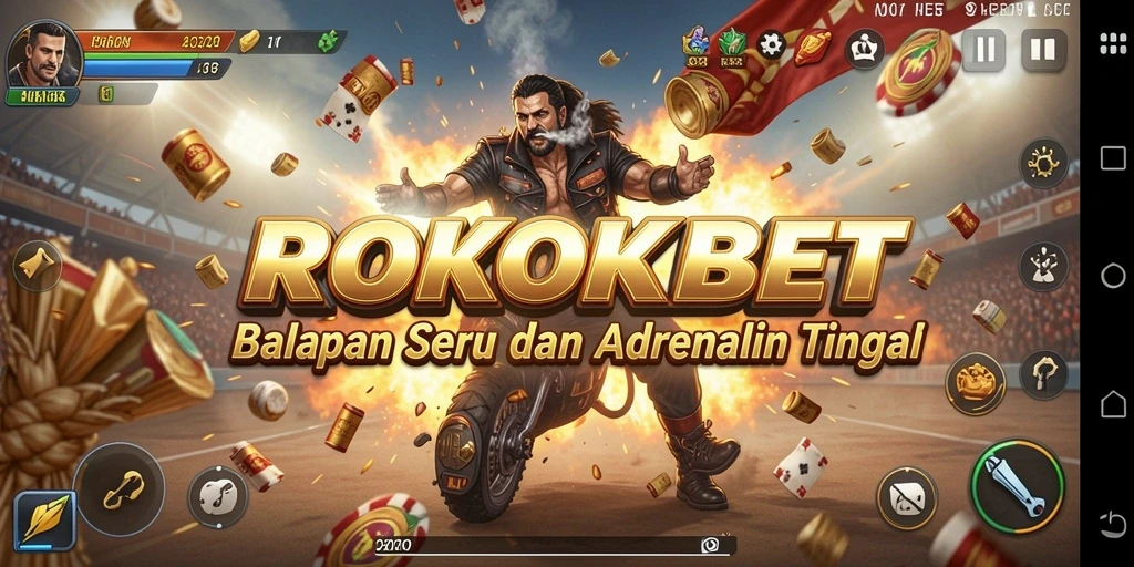 Gameplay ROKOKBET dengan aksi balapan yang mendebarkan.