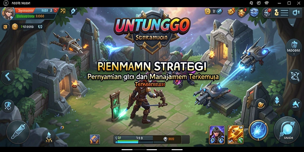Tampilan gameplay menarik dari UNTUNGGO dengan strategi mendalam.