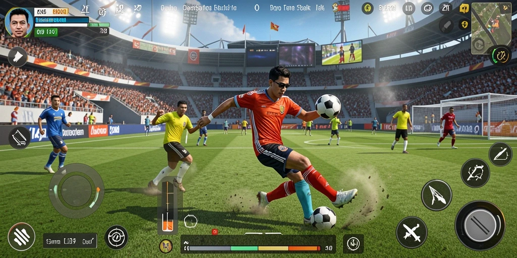 Tangkapan layar gameplay ZK9 yang menampilkan aksi olahraga menegangkan.